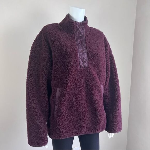ATHLETA Cozy Sherpa Snap Sweatshirt - L - Picture 4 of 10